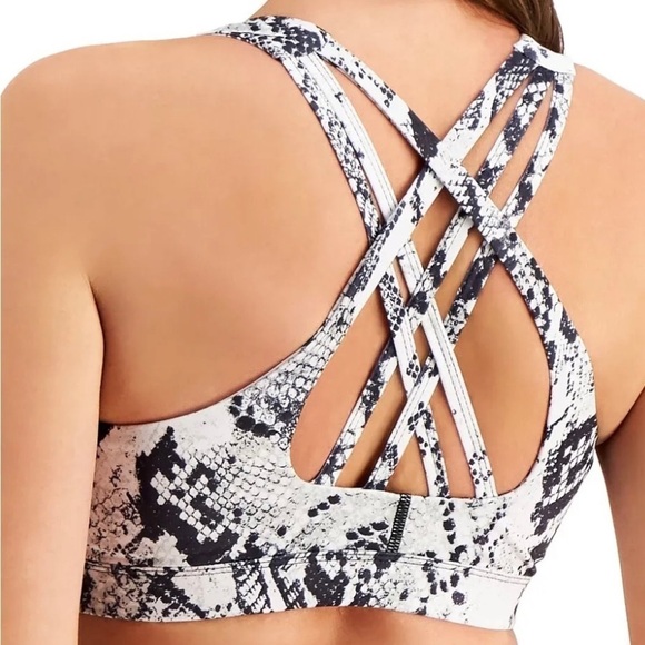 Id Ideology Performance Snake-Embossed Sports Bra-NWT - Picture 2 of 5